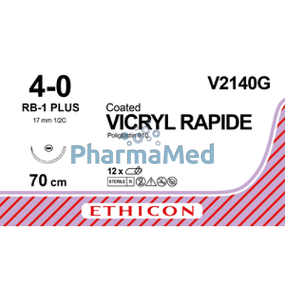 Image sur VICRYL RAPIDE V2140G 4/0 RB-1 70cm M1.5 - 12 fils