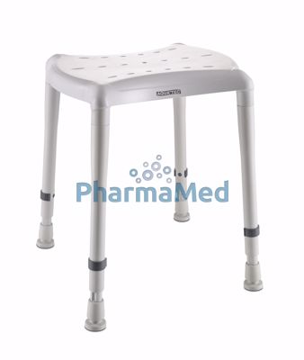 Image sur Tabouret de douche Aquatec Dot réglable 400 à 550mm gris