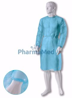 Image de Blouse médicale ZARYS manches long./élast. - 25gr L verte - 10pc