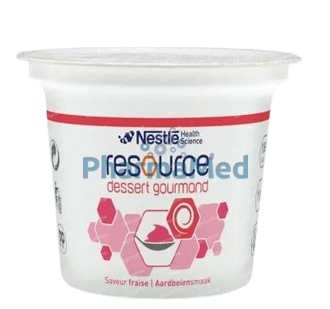 Image de Nestlé Dessert gourmand - Crème hyperprotéinée fraise - 4x125gr