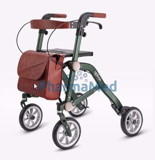 Image de Rollator MOBIO TRIVE vert olive 4 roues pliable