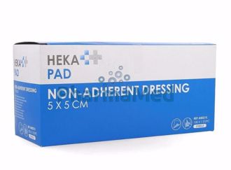 Image de Compresses non-adhérentes HEKA - 5x5cm - 100pc